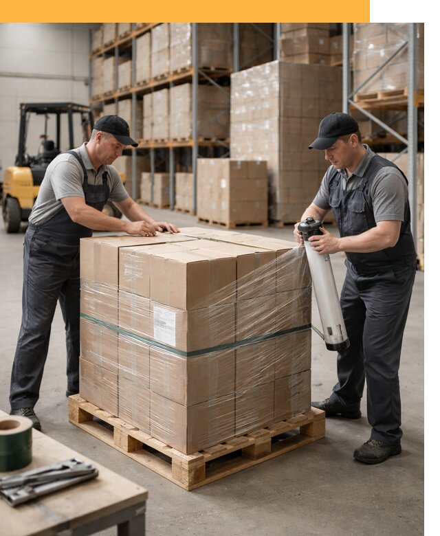 Упаковка и паллетирование грузов от 3832 руб: защита и крепление